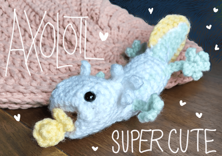 crochet axolotl for sale!